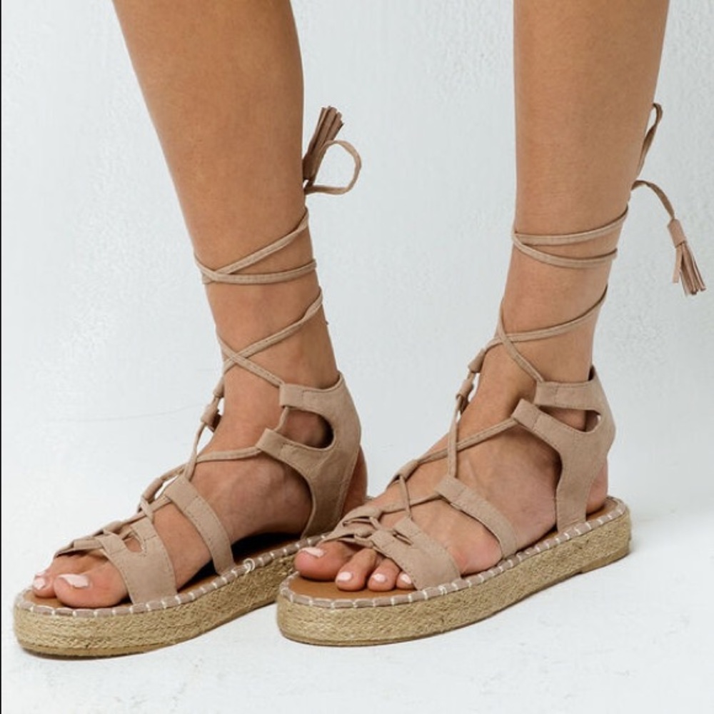 Qupid Gladiator Espadrilles